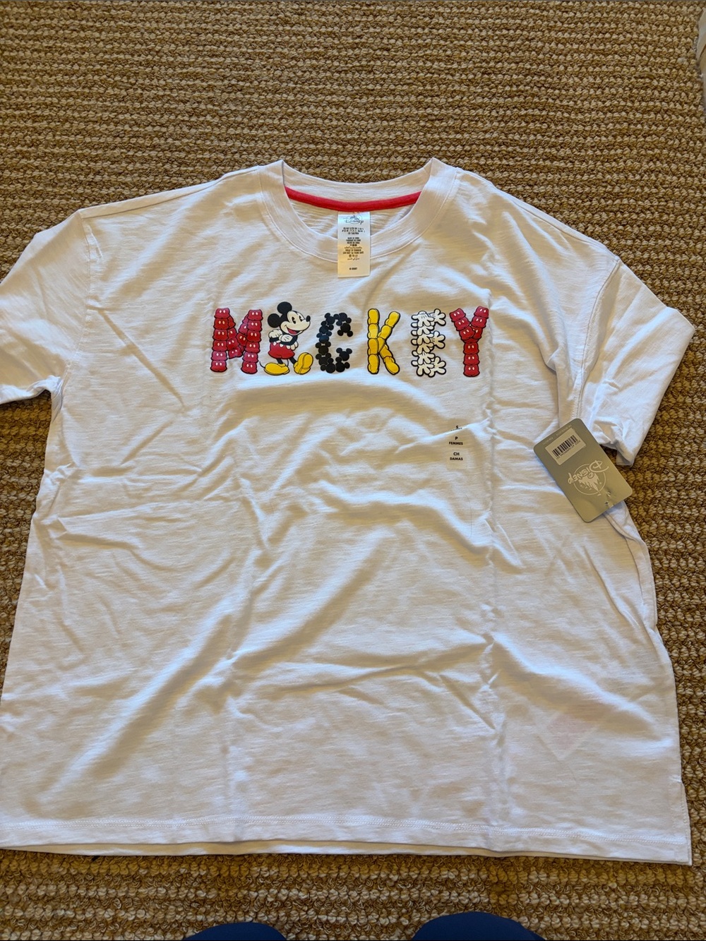 Disney White Kids Mickey Name Graphic Tee